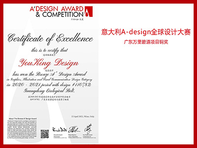友昆標(biāo)識-意大利A-design全球設(shè)計大賽廣東萬里碧道項(xiàng)目銅獎